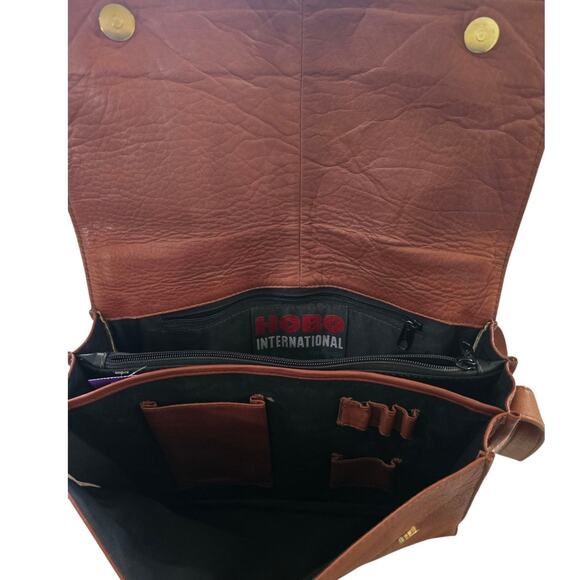 Vintage Hobo International Genuine Leather Shoulder Bag Original Friar Brown - Picture 7 of 10